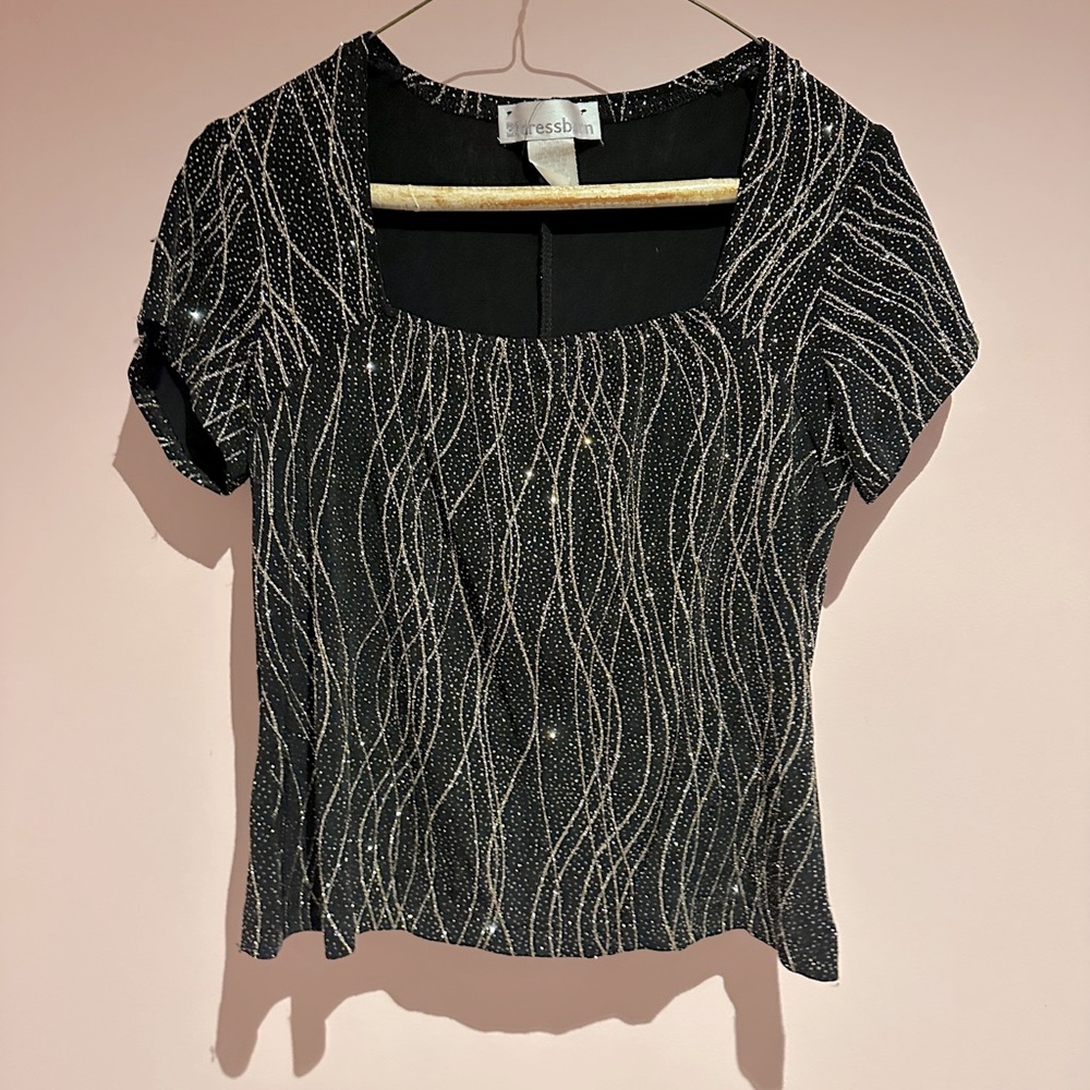 Dress Barn vintage 90s metallic top